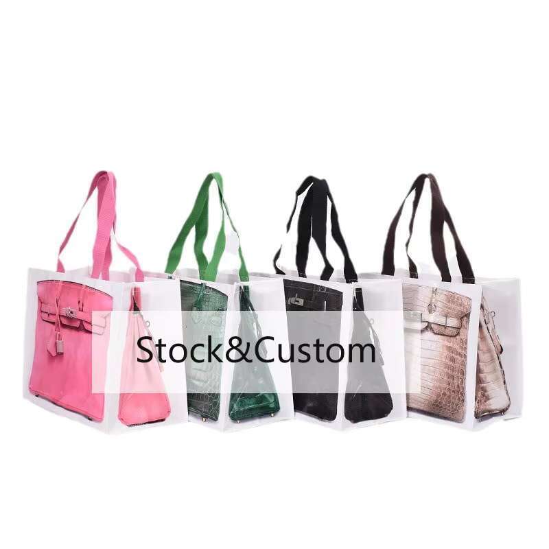 Shopping Bags 2024 INS Blogger's Parody Creative Grocerybags Platinum Bag Remake Fashion Same Fitness And Leisure