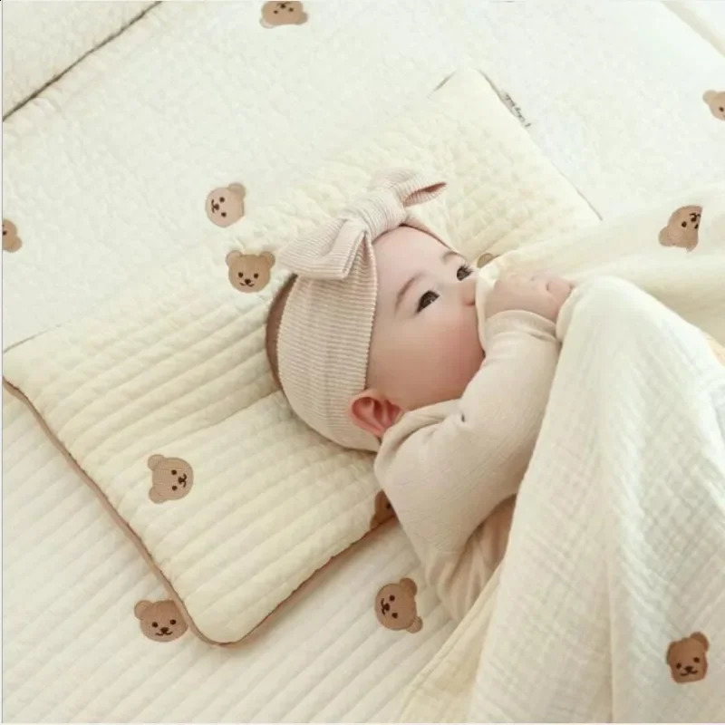 Sell Cartoon Embroidered Childrens Pillow Breathable and Sweat-absorbing Set Pillow for Kindergarten Baby Nap Pillow 250424