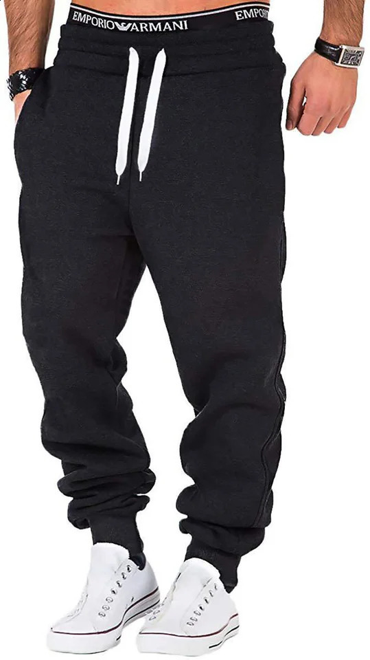 Fashion Urban Couple Casual Sports Solid Color Heaps Hip Hop Pants Elastic Band Small Leg Straight 250409