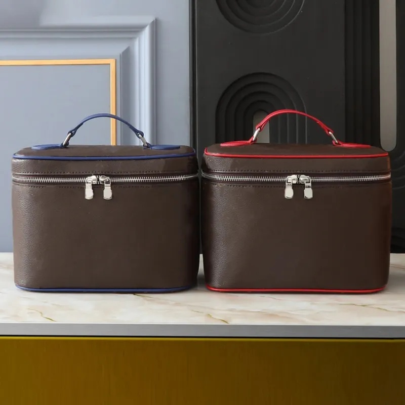 Luxury designer vanity bag women cosmetic cases leather totes shoulder bags crossbody handbag makeup bag high quality purses flap trunk handbags lady classic diane