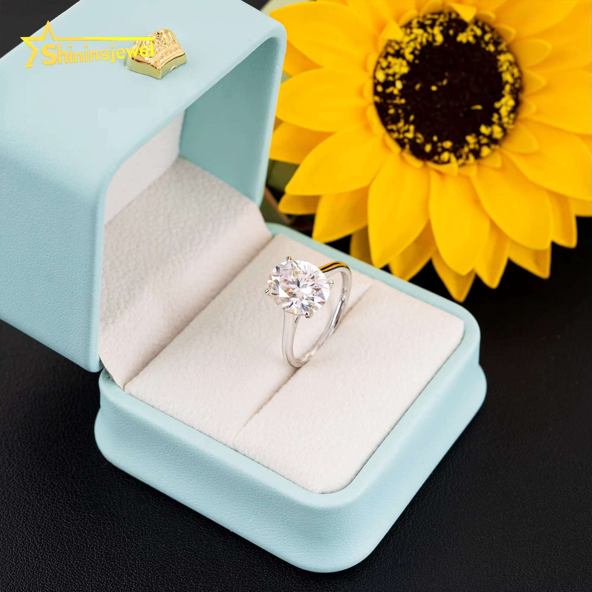 Fine Jewelry New Design Moissanite Diamond Ring 925 Silver VVS Moissanite Rings for Women