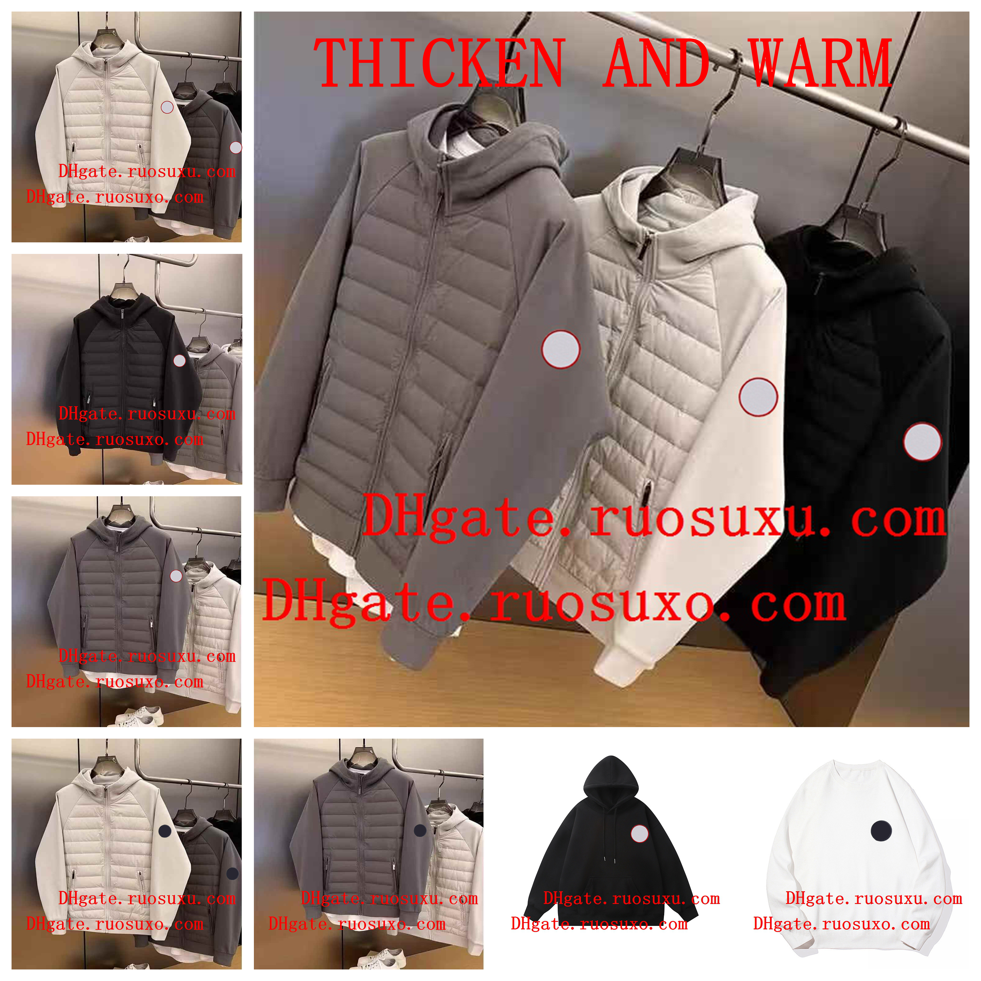 Designer Mens Jackets Arm Red Badge Hoody Jackets Winter Thick Warm Windbreaker Fashion Male Coat Casual Jackets Zippers Full-Zip Coats Travel Windproof Outwears