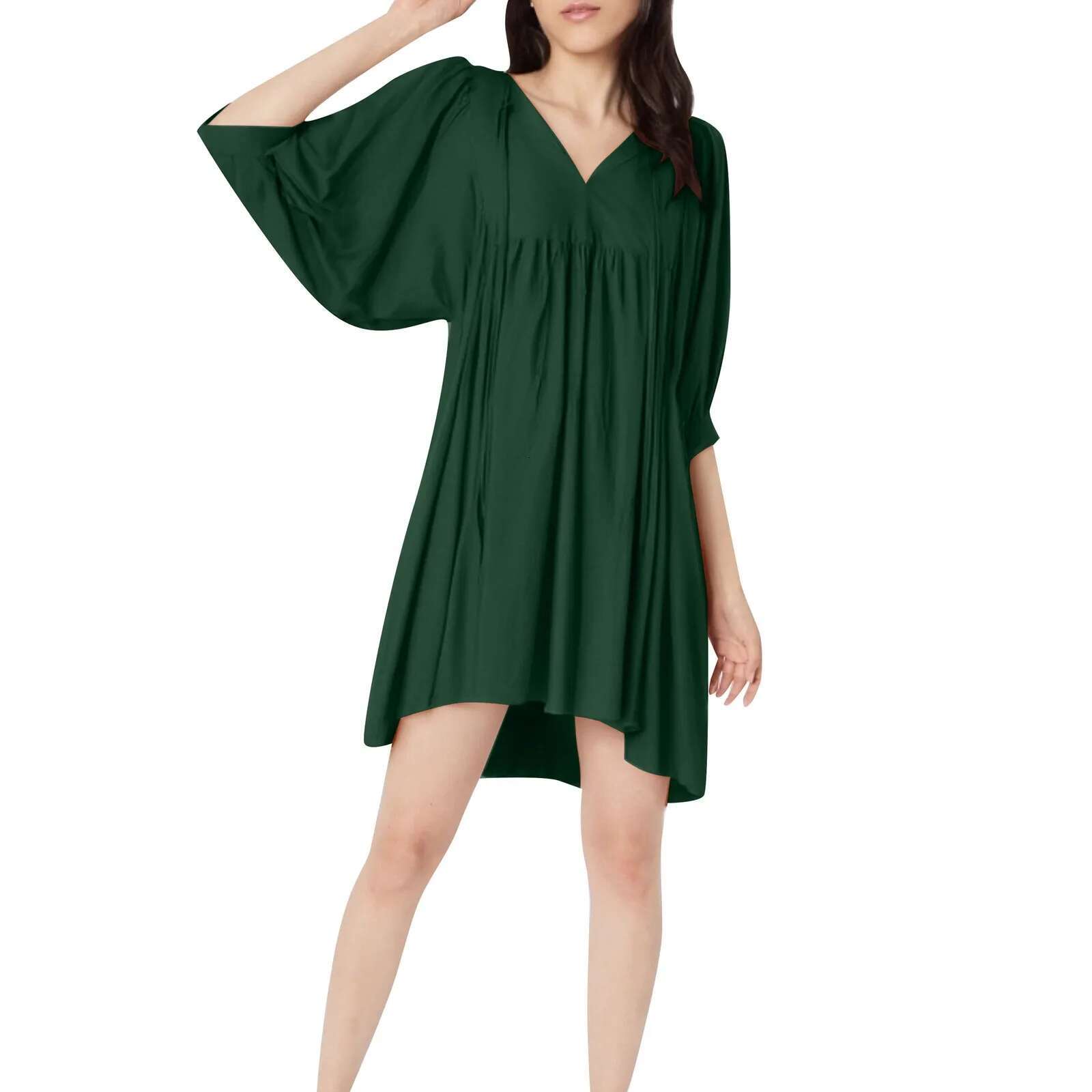 Dongdumaoyi Womens Boho Mini Dress Floral Tassel Tie Front V Neck Summer Dresses Flowy Short Causal Beach Ruffle