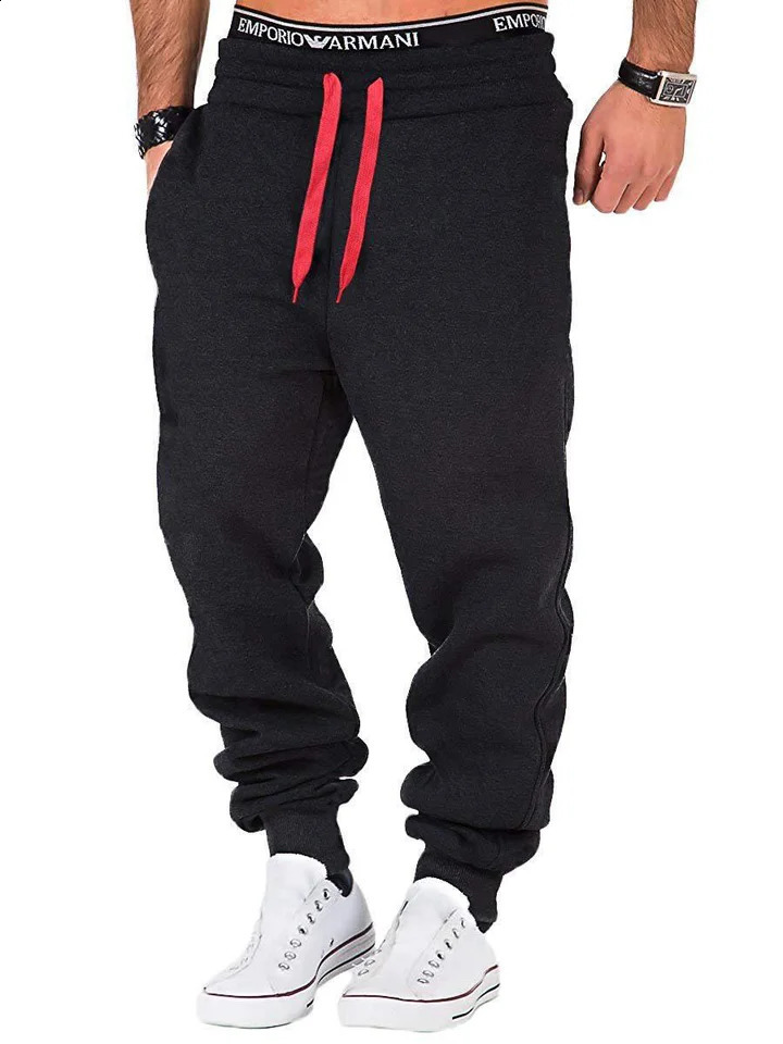 Fashion Urban Couple Casual Sports Solid Color Heaps Hip Hop Pants Elastic Band Small Leg Straight 250409