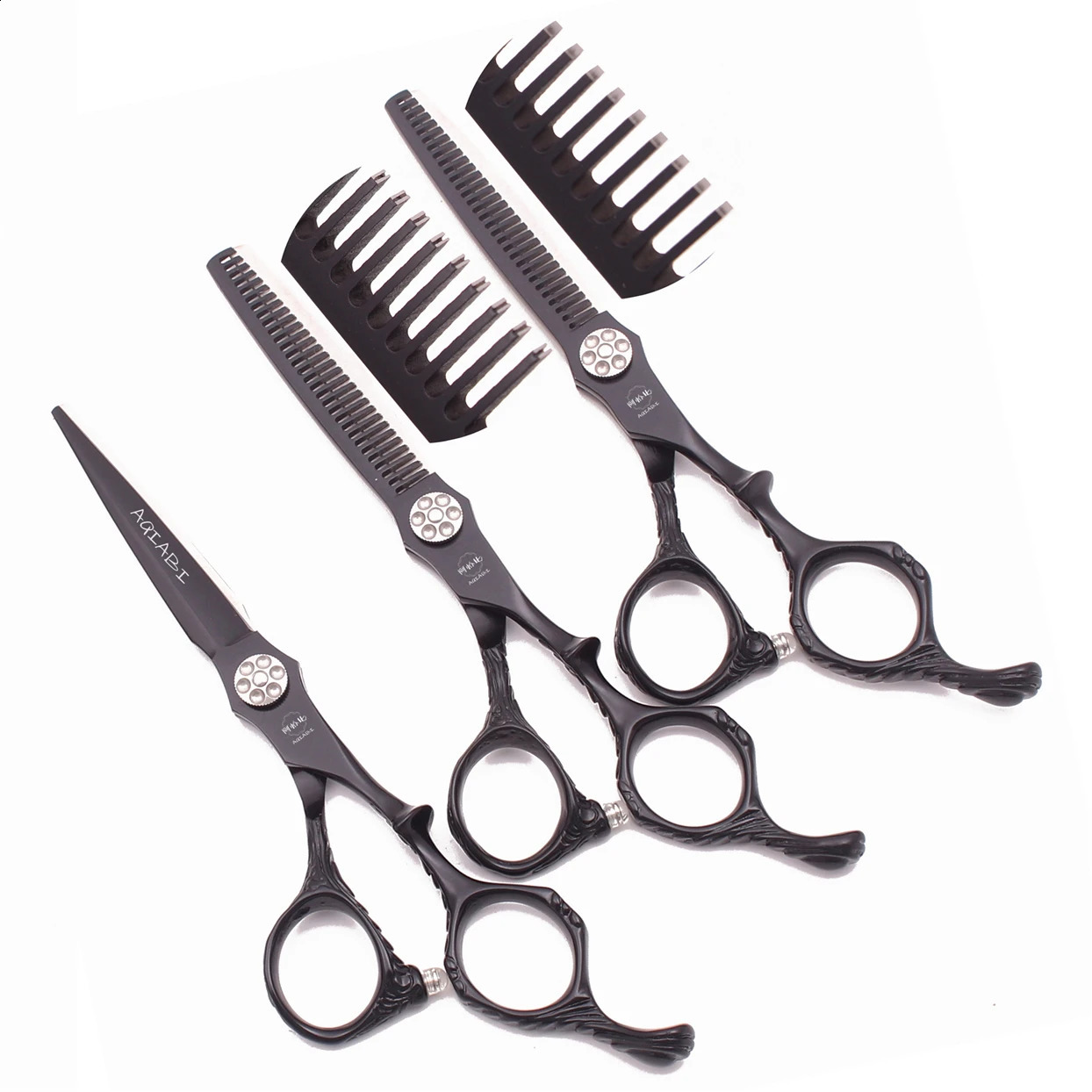 Professional Hairdressing Scissors 6 AQIABI Hair Scissors Japan Stainless Thinning Shears Black Hair Cutting Scissors A90027 250424