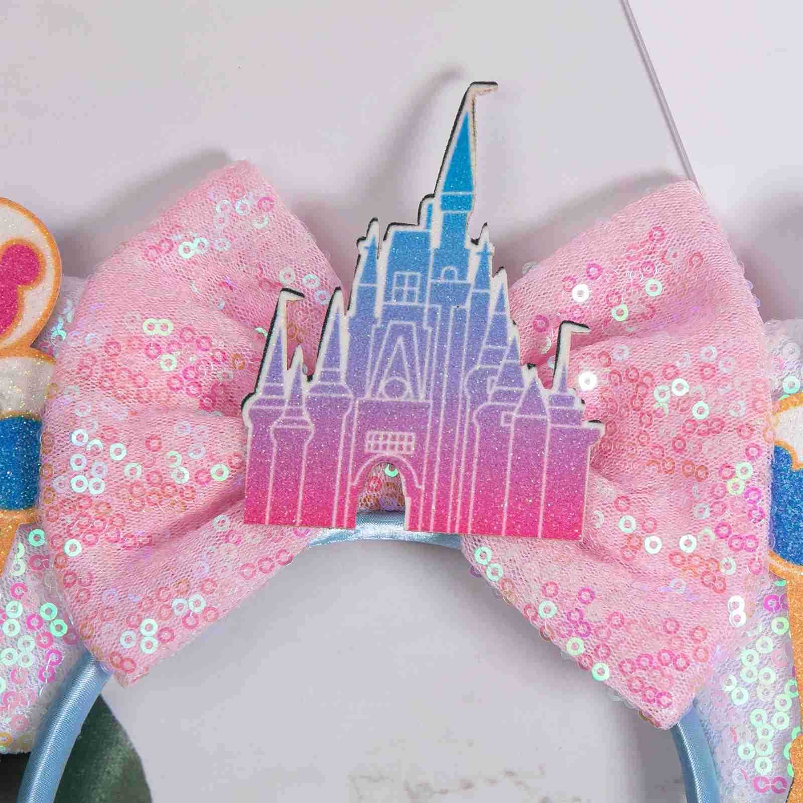Disney CHUANGQI Mickey Mouse Earband Bow Double sided sequin Hairband Mickey themed Birthday Party Role Playing Decoration X250425