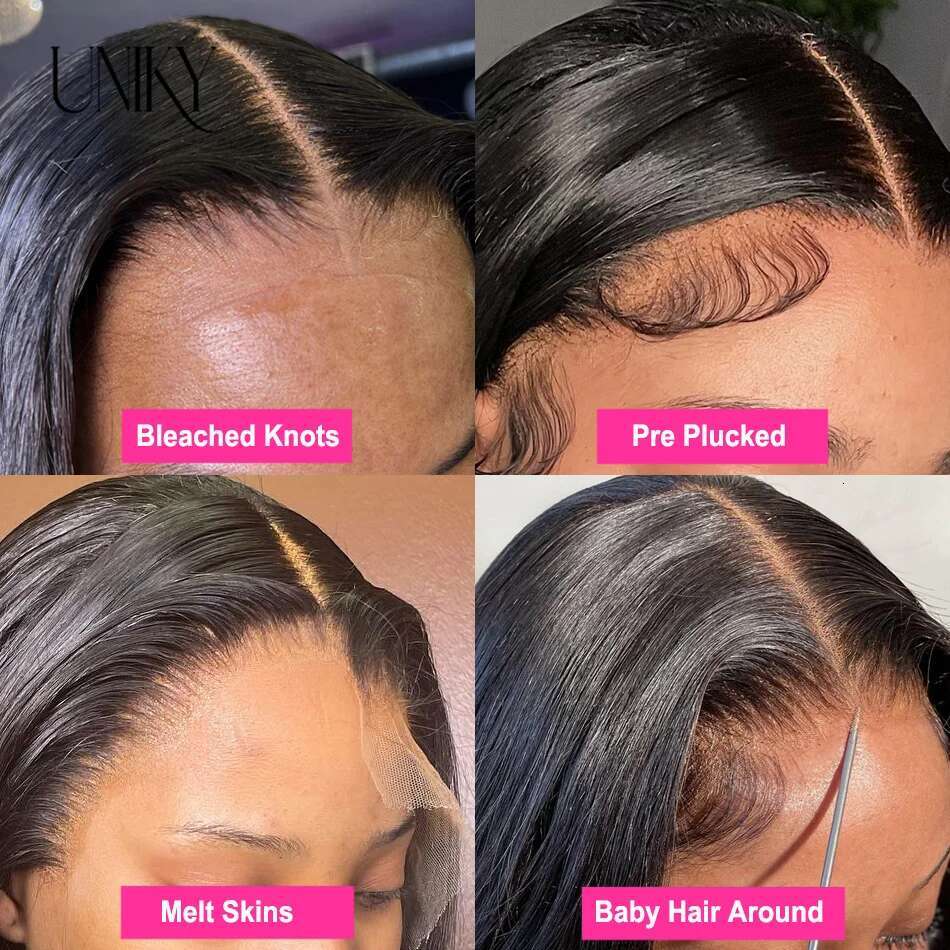 Body 4X4 Transparent Front Wig 13X4 Human Hair 180 Short Loosebody Wave Tpart Lace Frontal Bob Wigs For Women
