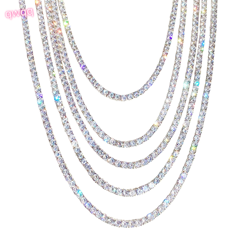 Gorgeous GRA Tennis Necklace Bracelet 925 Sterling Silver Women Men Jewelry Gift Pass Tester Diamond VVS Moissanite Tennis Chain