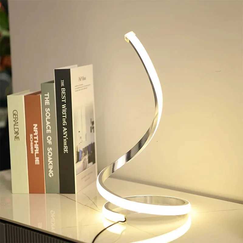 Modern Led Table Lamps Art Acrylic Metal Reading Desk Lamps Bedroom Bedside Living Room Study Decorative US/EU Night LightsM251125
