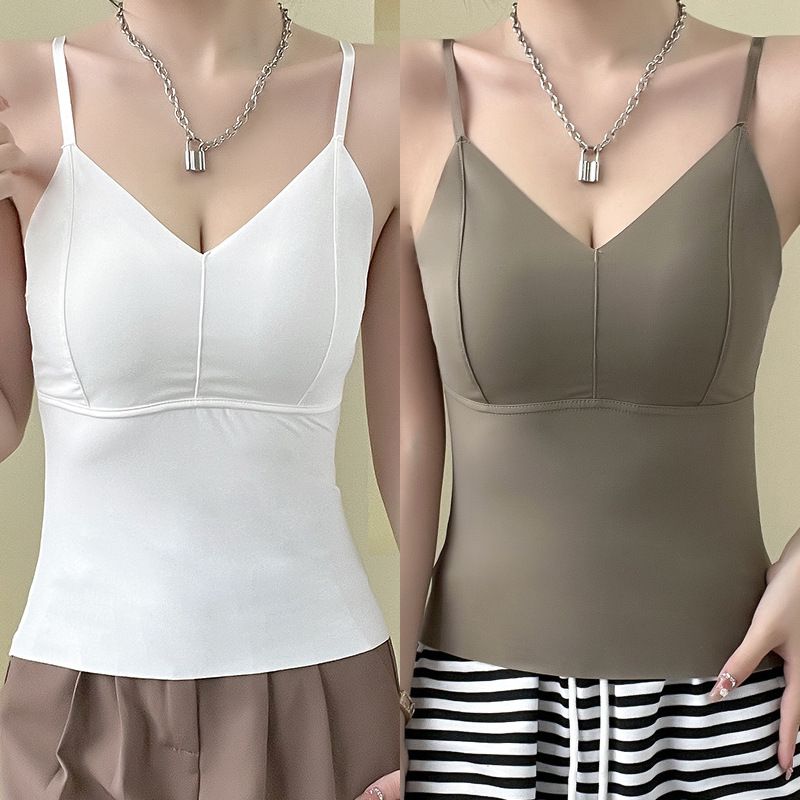 Fashionable Seamless Tube Top Bodysuit Featuring Sexy Straps & Soft Interior Padded Cup