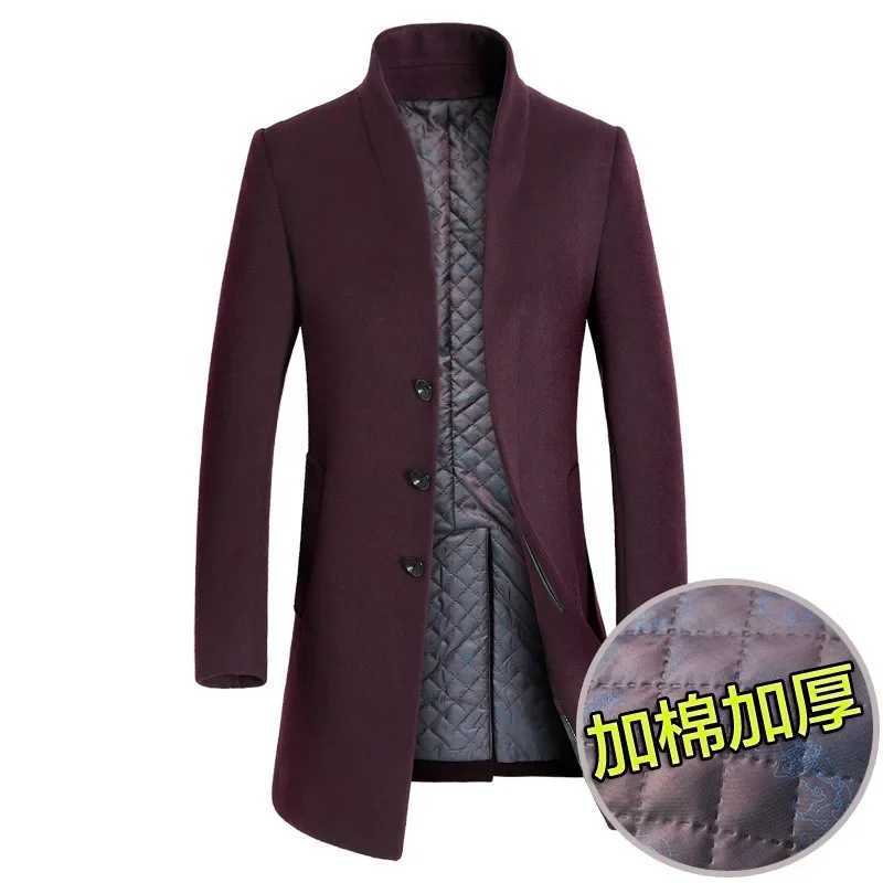 New Autumn Winter Men Business Casual Cashmere Trench Coats British Style Overcoats Man Warm Woolen Blends Quality Long JacketsT251125