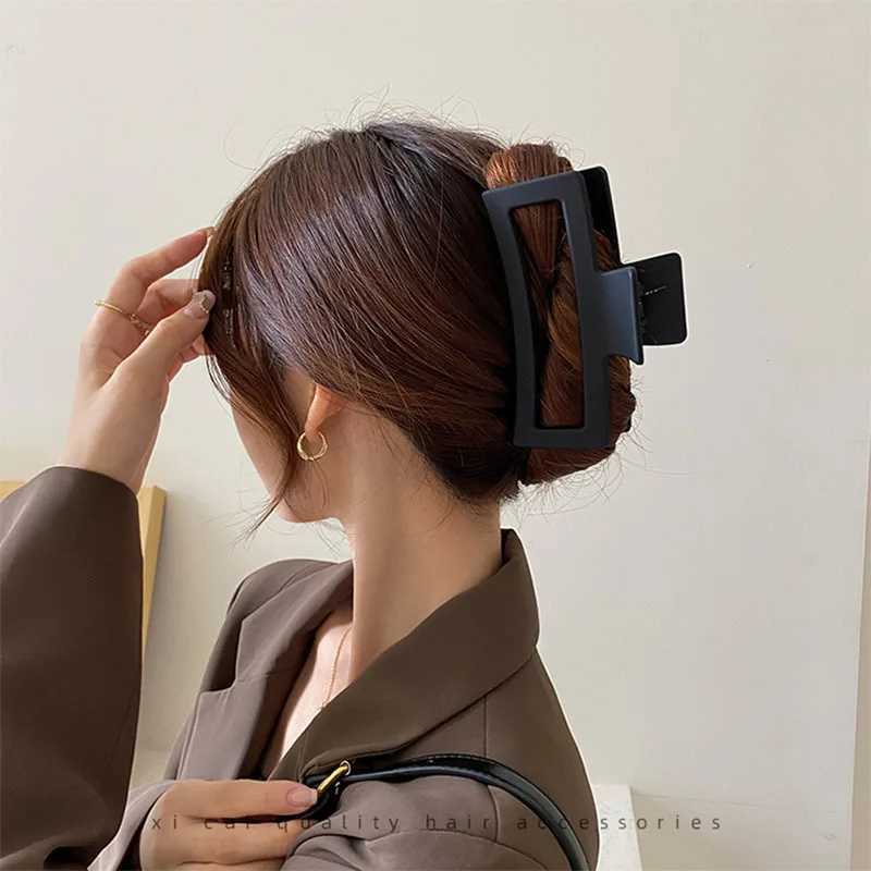 1 piece of oversized 13cm hair size shark clip square clip back of head clip headband disc-shaped hair hair clip femaleT250425