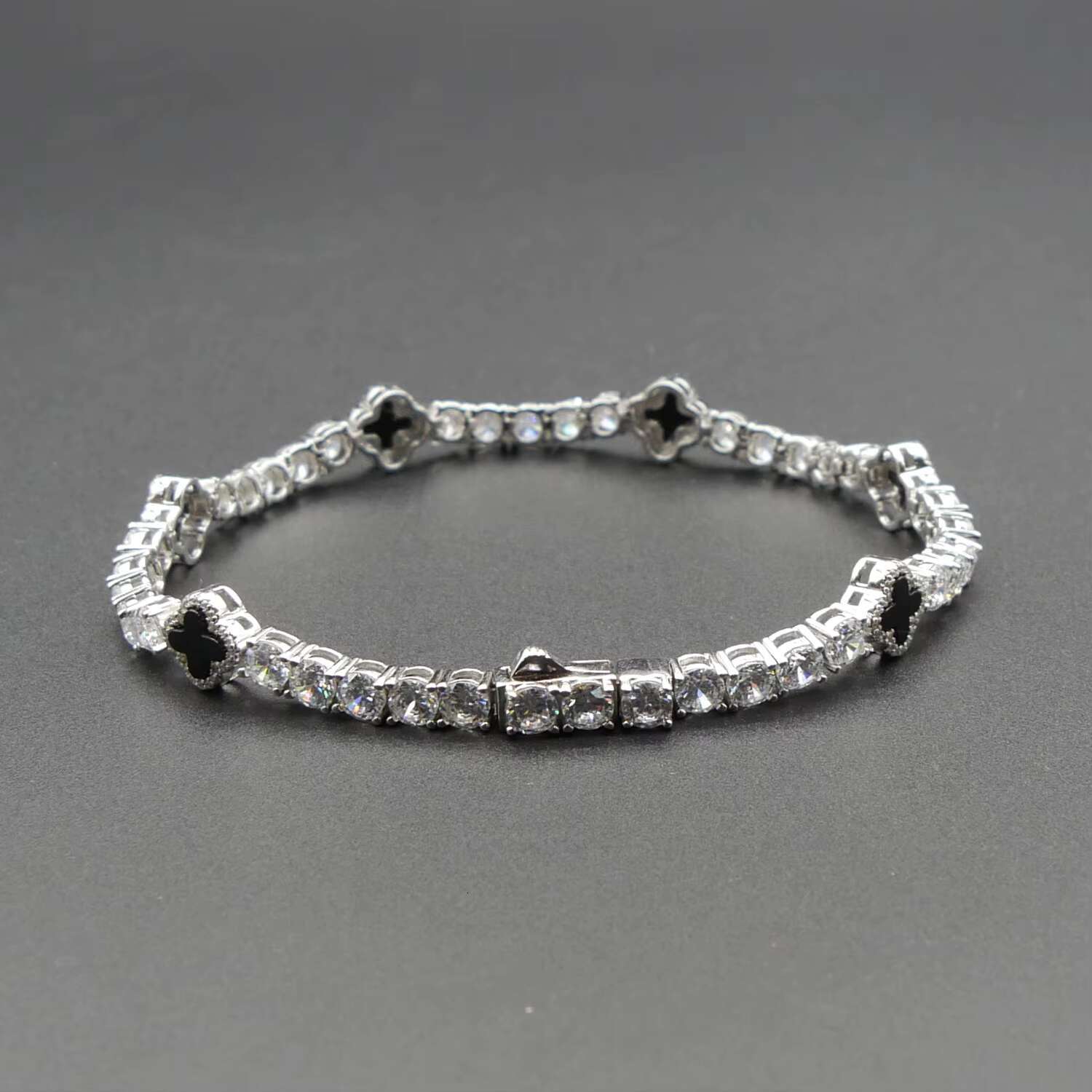 Elegant Luxury Womens 925 Silver Bangle Bracelet with Sparkling Moissanite and 18K Gold Plated for a Regal Look