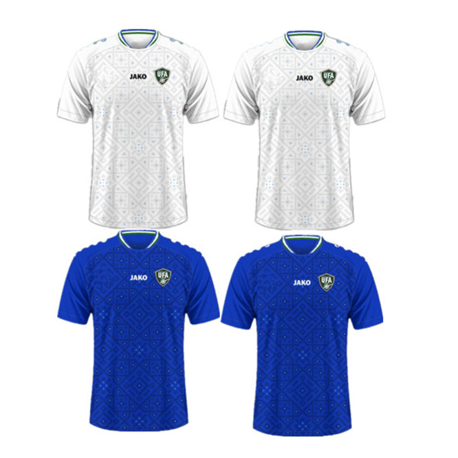 2023 2024 Uzbekistan football jerseys Jiyanov 23 24 Shomurodov Khojiakbar Shukurov Iskanderov Abdullayev home away Soccer shirt