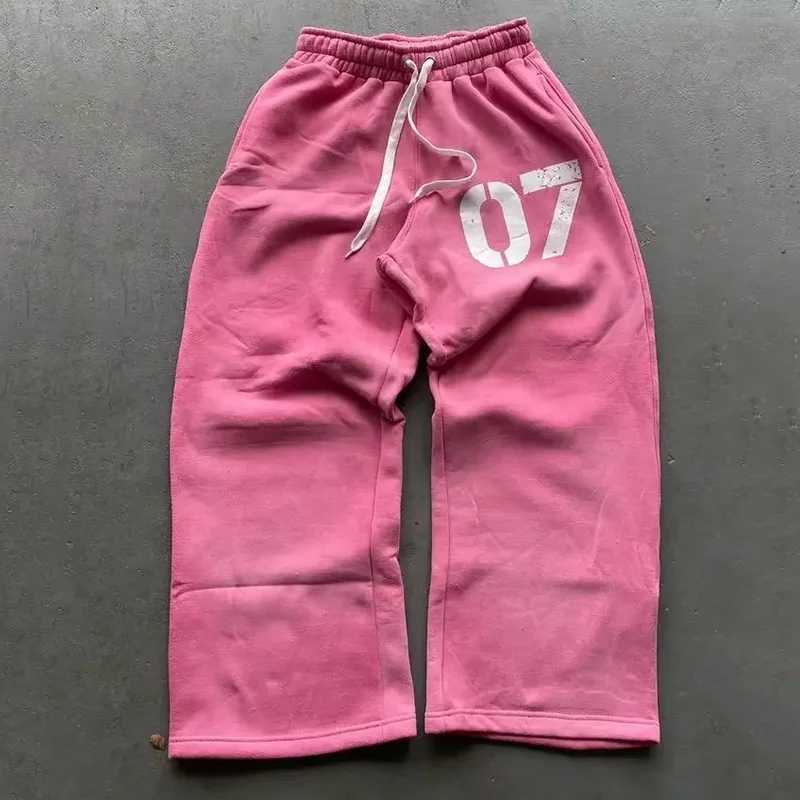 Y2K New Street Clothing Set Casual Bag Sports Pants Fashion Zipper Hoodie Spring American Street Hip Hop Casual Pants Printed Clothing w250425