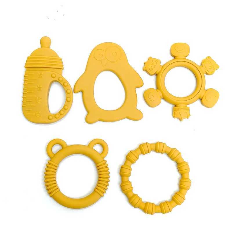 Teether toys baby food grade silicone teething stick children mouth muscle trainer G251125