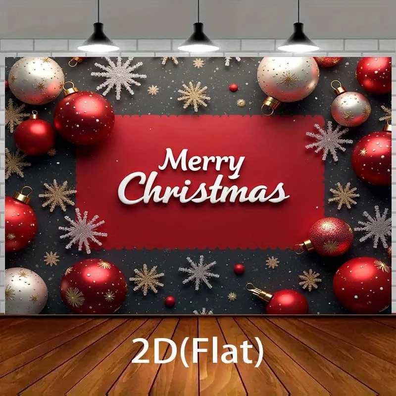 VIKAMA Elegant Christmas Banner Tapestry Light Luxury Party Decoration Wall Hanging Indoor and Outdoor Festival Wall TapestryM251125