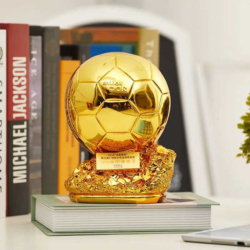 Football Tournament Trophy Player Golden Boot Ballon DOr Resin Trophy Model Mvp Award Fan Handicraft SouvenirW251125