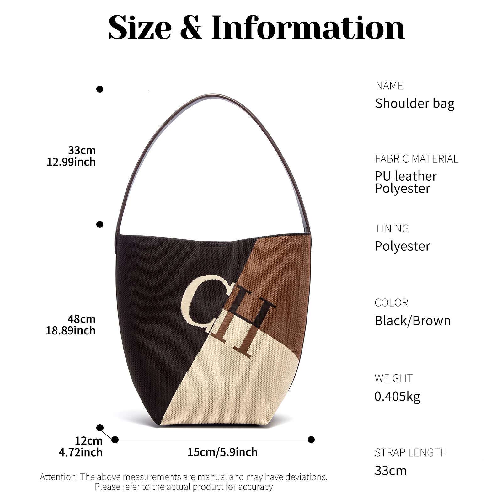 CHCH Women's Shopping Bag New Simple Large Capacity Magnetic Buckle Eco Friendly Handbag