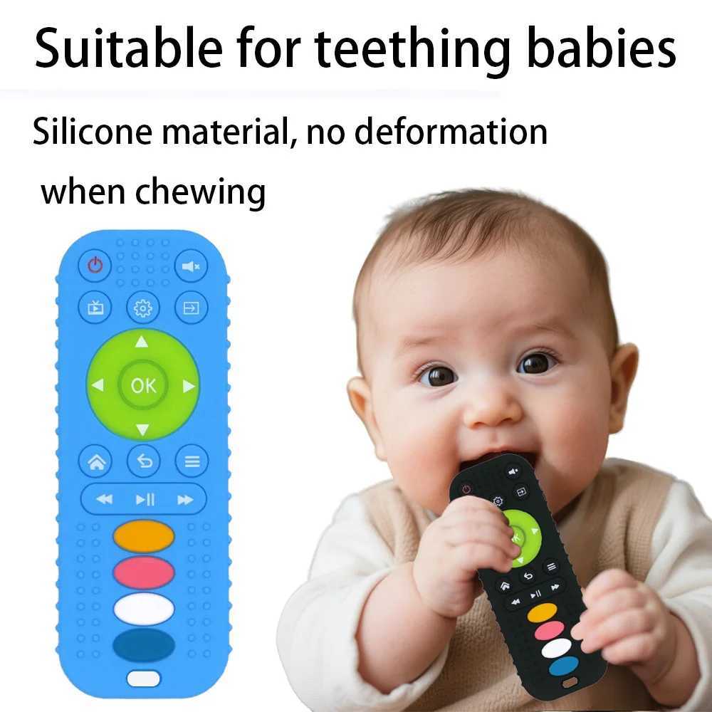 Silicone simulation remote control teething soothing anti-feeding toys food grade silicone buttons food grade G251125