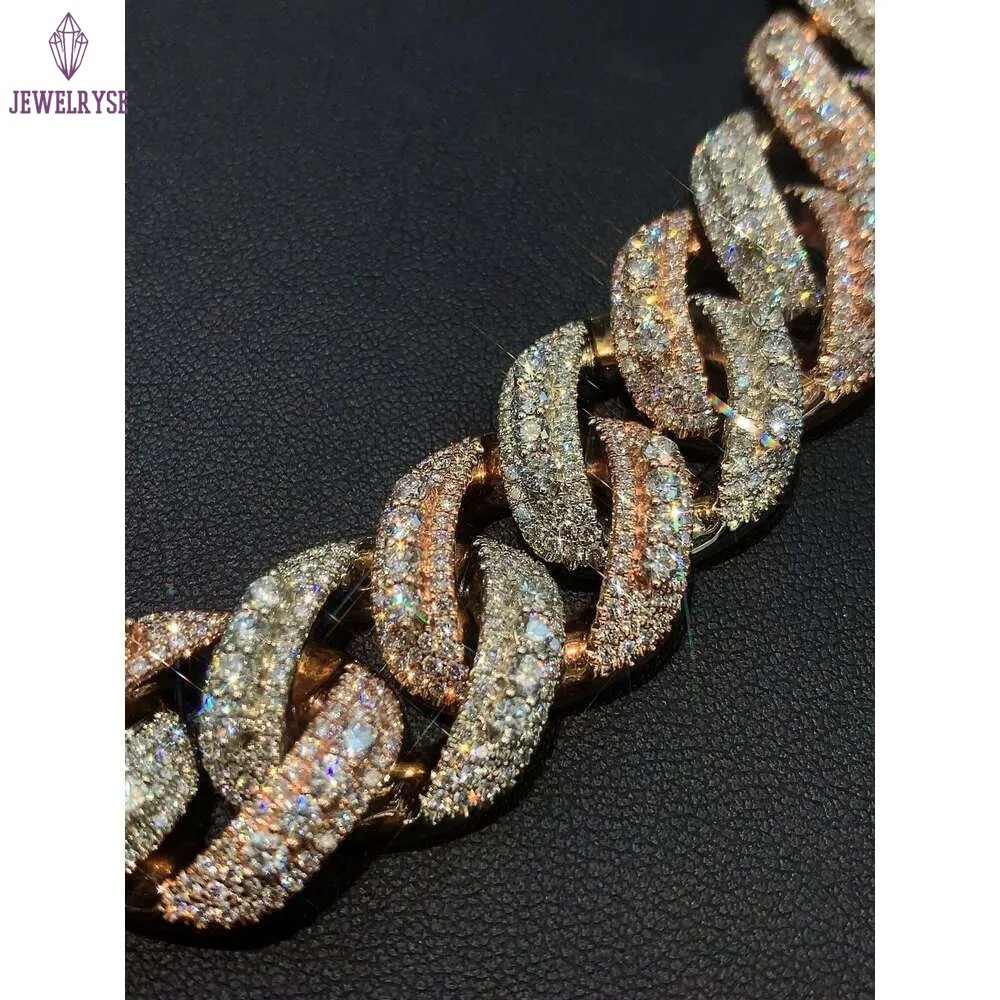 Jewelry Lab Dias for Men - Rose Gold Cuban Chains, 9k 10k Gold, Cool, Wholesale, Pendant