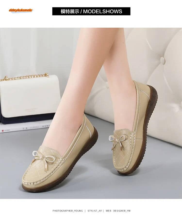 Zapatos De Mujer Autumn Fashion Slip on Comfortable Non-slip Casual Flats Plus Size 35-44 Loafers Shoes for Women ddmykukumalu