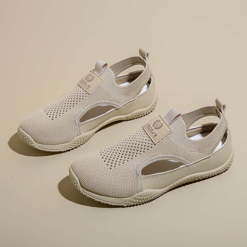 2024 Little White Summer New Korean Edition Ins Female Student Casual Hollow out Versatile Flyknit Women's Shoes K1506