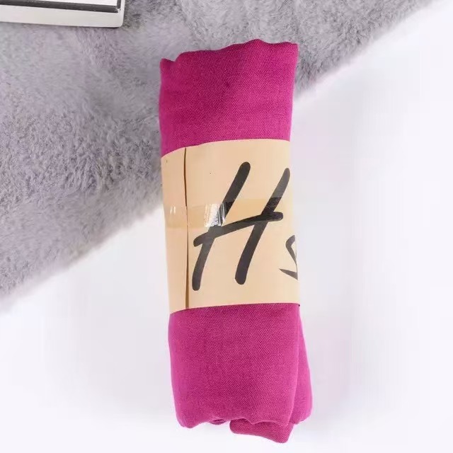 K512 Cotton and Linen Scarf Women's Solid Color Winter High-end Single-color Gift