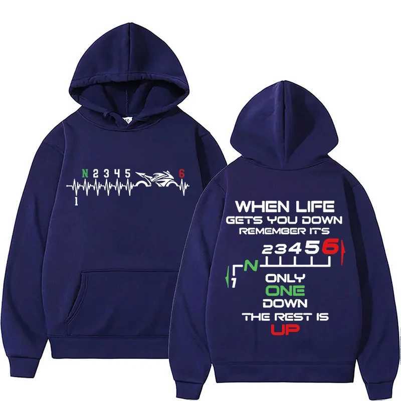 New 1N23456 Motorcycle Gear Bicycle Heartbeat Hoodie Suitable for Womens Autumn and Winter Casual Sports Womens Hoodie Top w250425