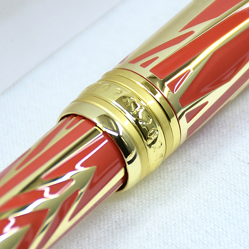 1924 Special Edition Msk 100 Anniversary Ballpoint Pen Gold And Black Metal Relief Office School Writing Rollerball Pens With Serial Number - view 4