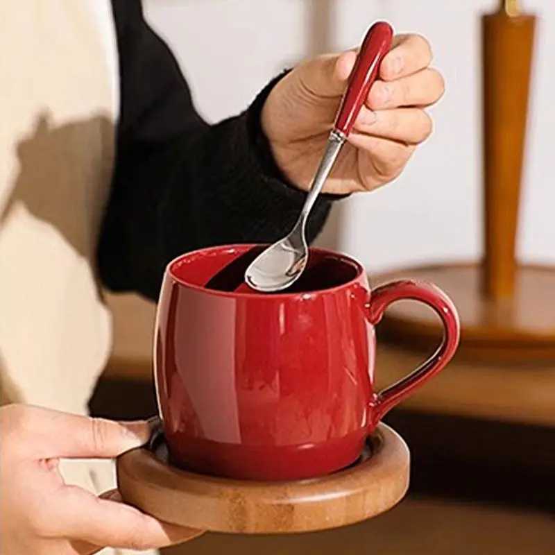 Creative Porcelain 400ml Mug Exquisite Afternoon Tea Coffee Cup Breakfast Milk Oatmeal Cup Office Ceramic Mug Home Decoration Y251125