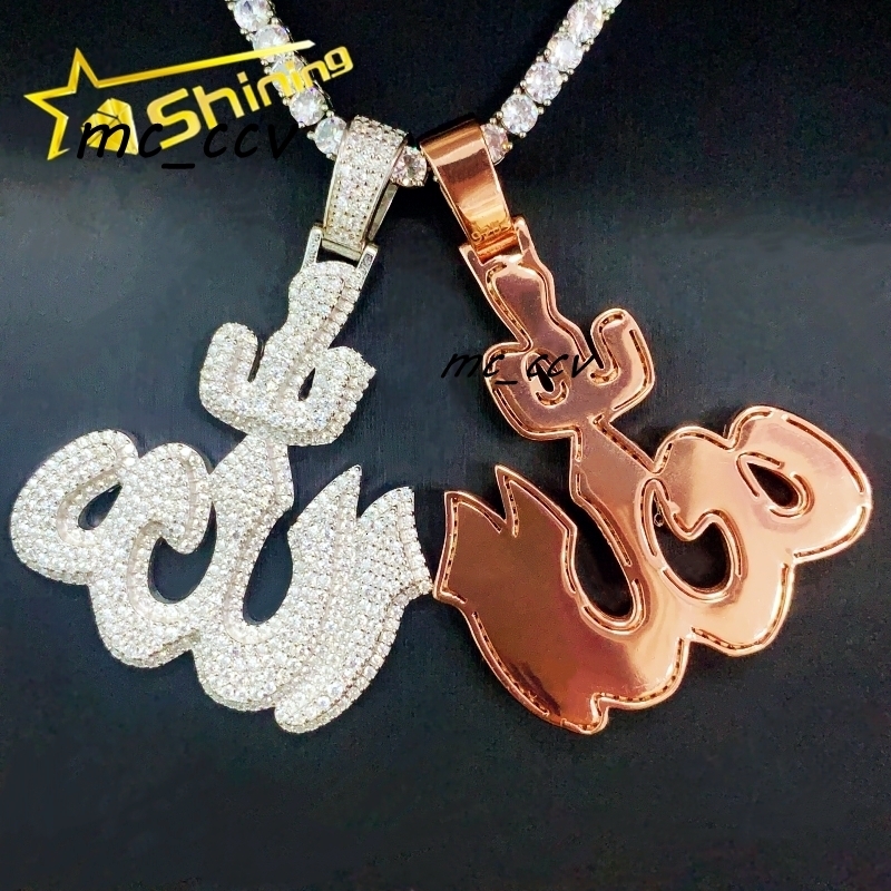 Iced Out Moissanite Hip Hop Jewelry Sterling Silver 925 Pass Diamond Tester Full Diamond Moissanite Pendant for Men