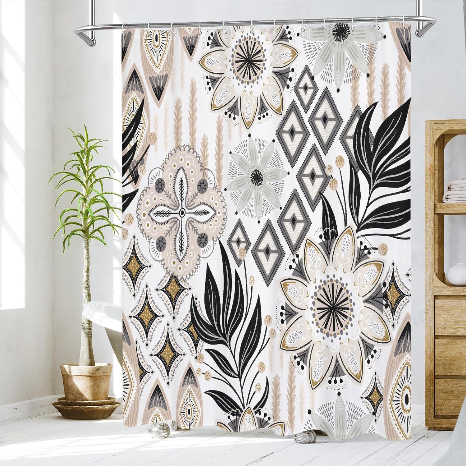 YL-37800 Waterproof Thickened Shower Curtain Cover, Bathroom Curtain Set, No Drill Required, Partition Curtain, Hanging Curtain