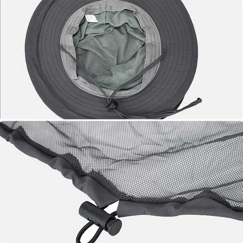 Unisex Anti Mosquito Insect Bucket Hat Summer Outdoor Jungle Farm Fishing Sun Hat Men Breathable Mesh Full Face Protection Net 250424