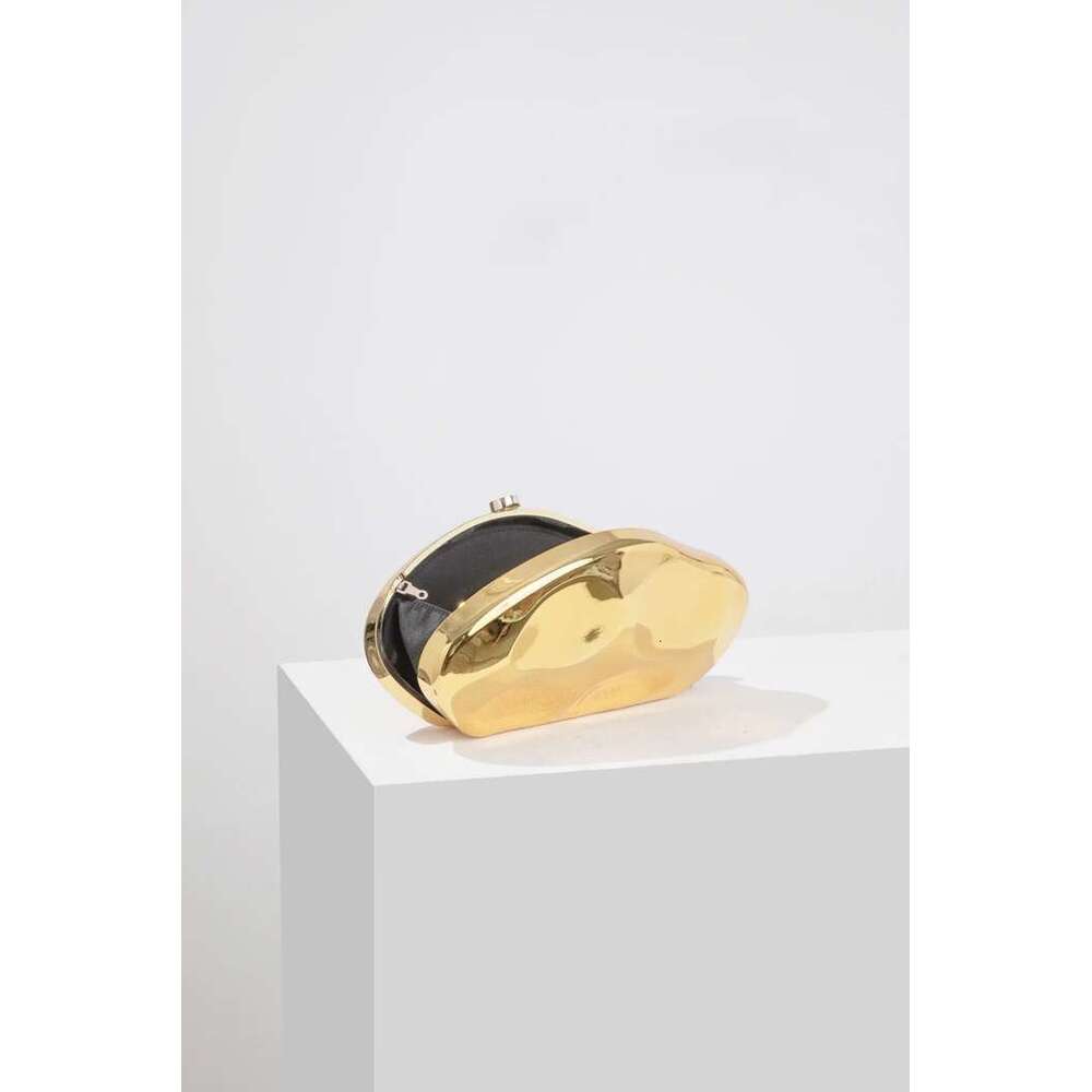 Designer Bag 2025 Fashion Acrylic Egg Shape Clutch For Wonen Gold Sier Evening Party Bag Shinny Metal Box Shoulder Crossbody Bags2024 Luxury Bag