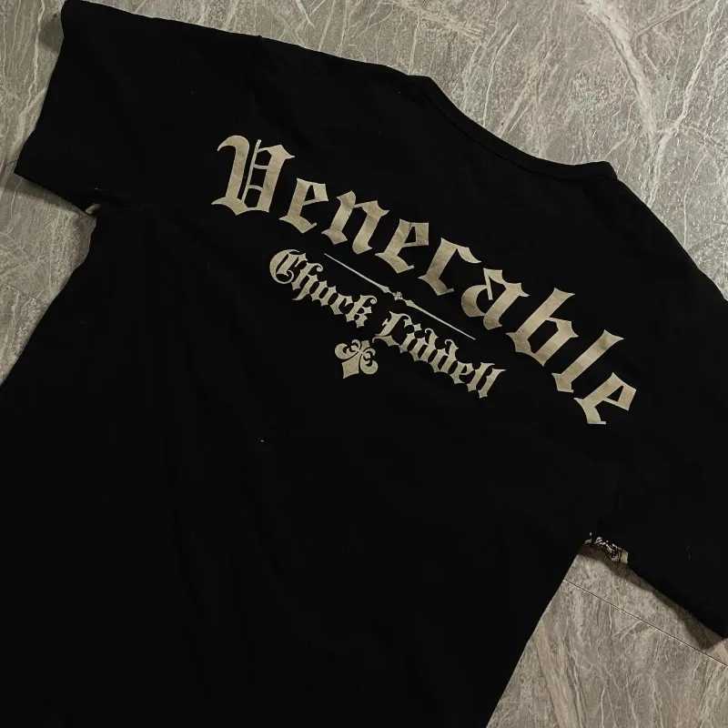 Gothic Dark Devil Graphic Print O-neck Short sleeved T-shirt for Mens 2025 Summer New Comfortable Punk Rock Casual Retro Pocket Top W250425