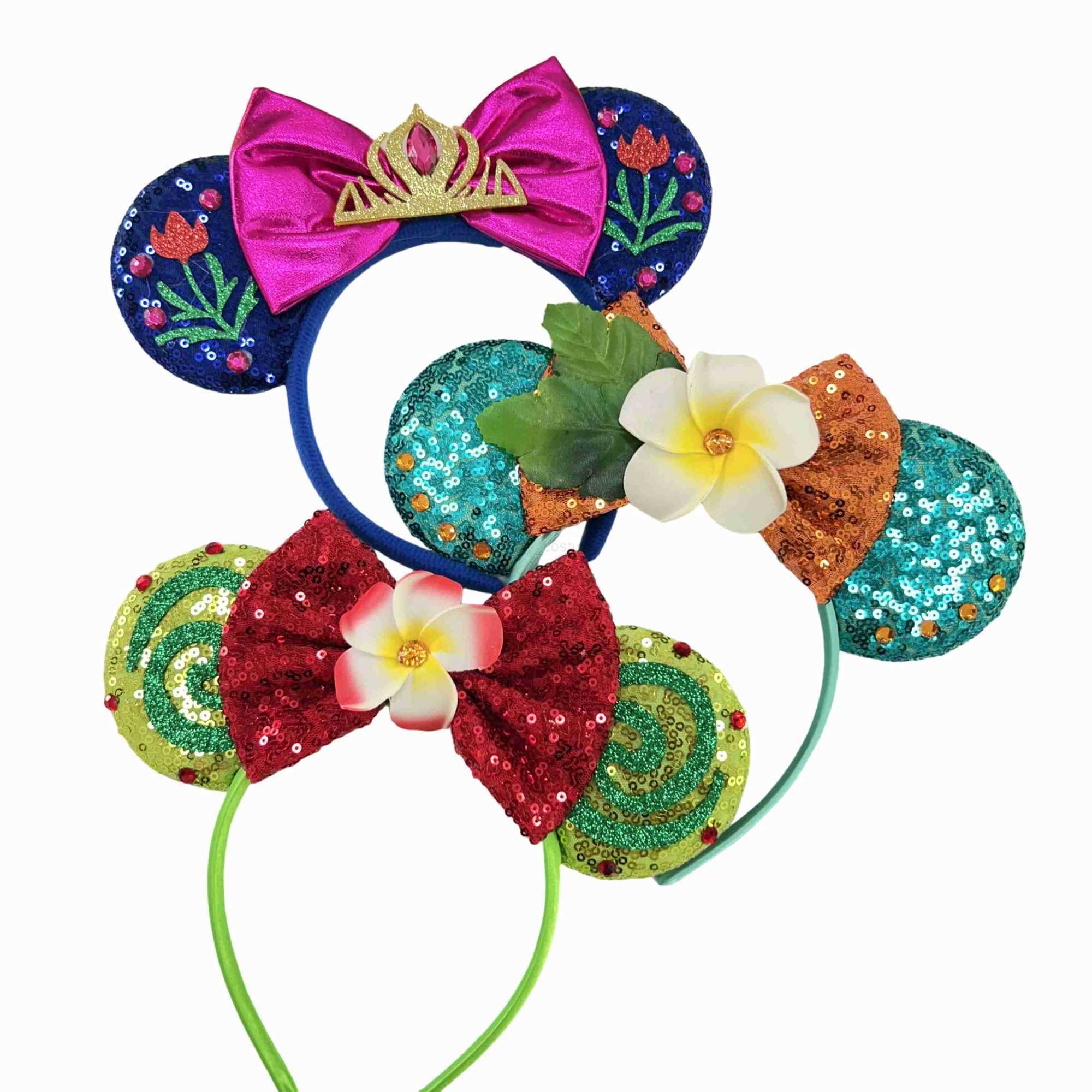 Disney 2023 Disney Castle Fireworks Mickey Ears Headbands Shining Bow Girls Role Playing Hair Adult/Childrens Party Gifts Childrens Hair Accessories X