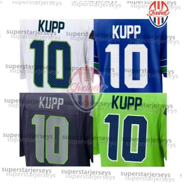 All Stitched Cooper Kupp Custom Football Jersey Smith-Njigba Witherspoon 12 Fan Jalen Milroe Embroidered Letter Number Design Any name any number Youth Men