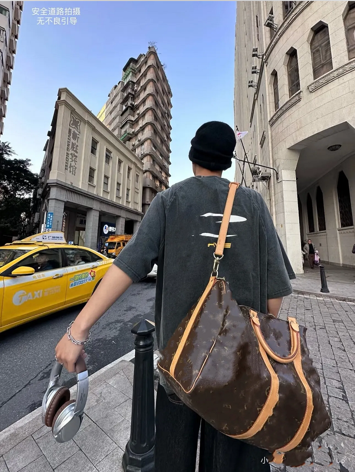 duffle bag designer Classic 45CM 50CM Travel bag luggage for men real leather Large capacity handbag totes shoulder Bags mens womens large capacity