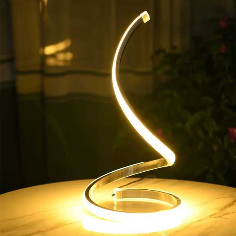 Modern Led Table Lamps Art Acrylic Metal Reading Desk Lamps Bedroom Bedside Living Room Study Decorative US/EU Night LightsM251125