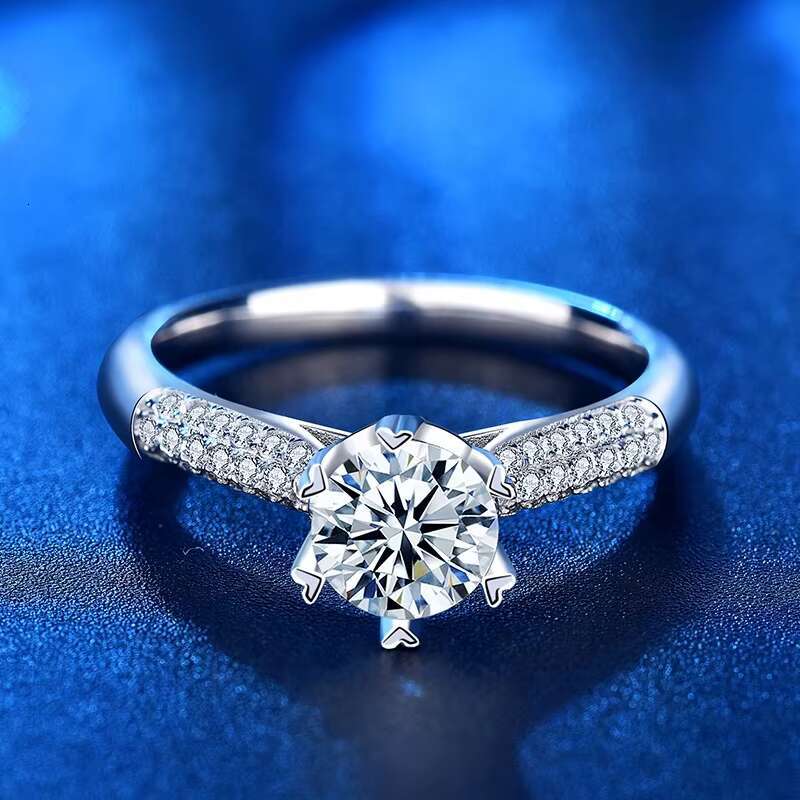 Factory Custom Luxury Diamond Ring High Quality Jewelry Ring VVS Moissanite 925 Silver Rings