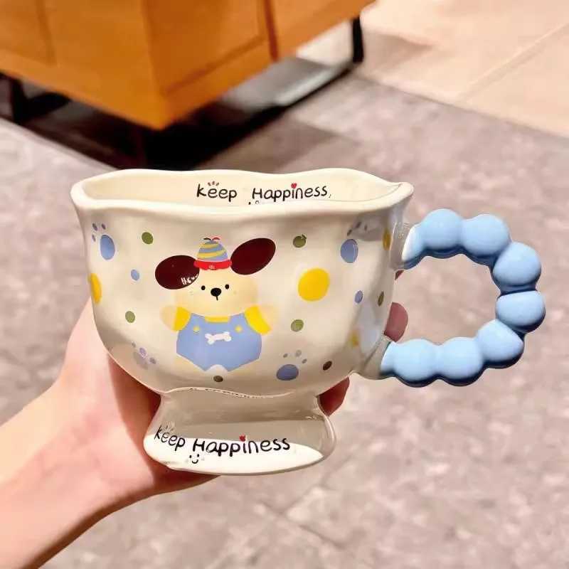 Cute Dog and Rabbit Mug Couple Ceramic Cup Mug for Coffee Tea Cups Personzed Gift Original Breakfast Cups Drinkware Beer Mugs Y251125