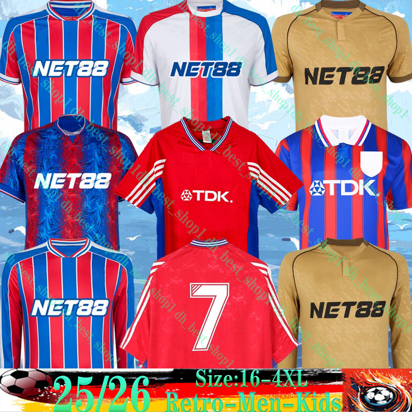 25 26 Crystals Soccer jersey DOUCOURE OLISE Olise Crystal Retro 96 97 98 99 2025 EZE MATETA EDOUARD JAYEW Top fan kids kit player version football shirt PalaceS WINNERS