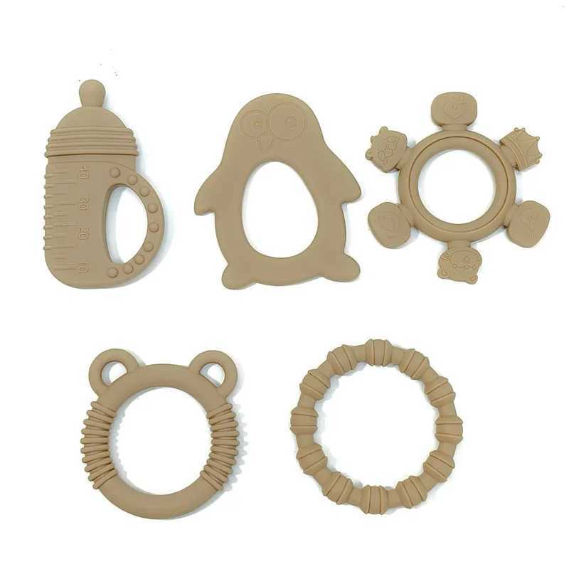 Teether toys baby food grade silicone teething stick children mouth muscle trainer G251125