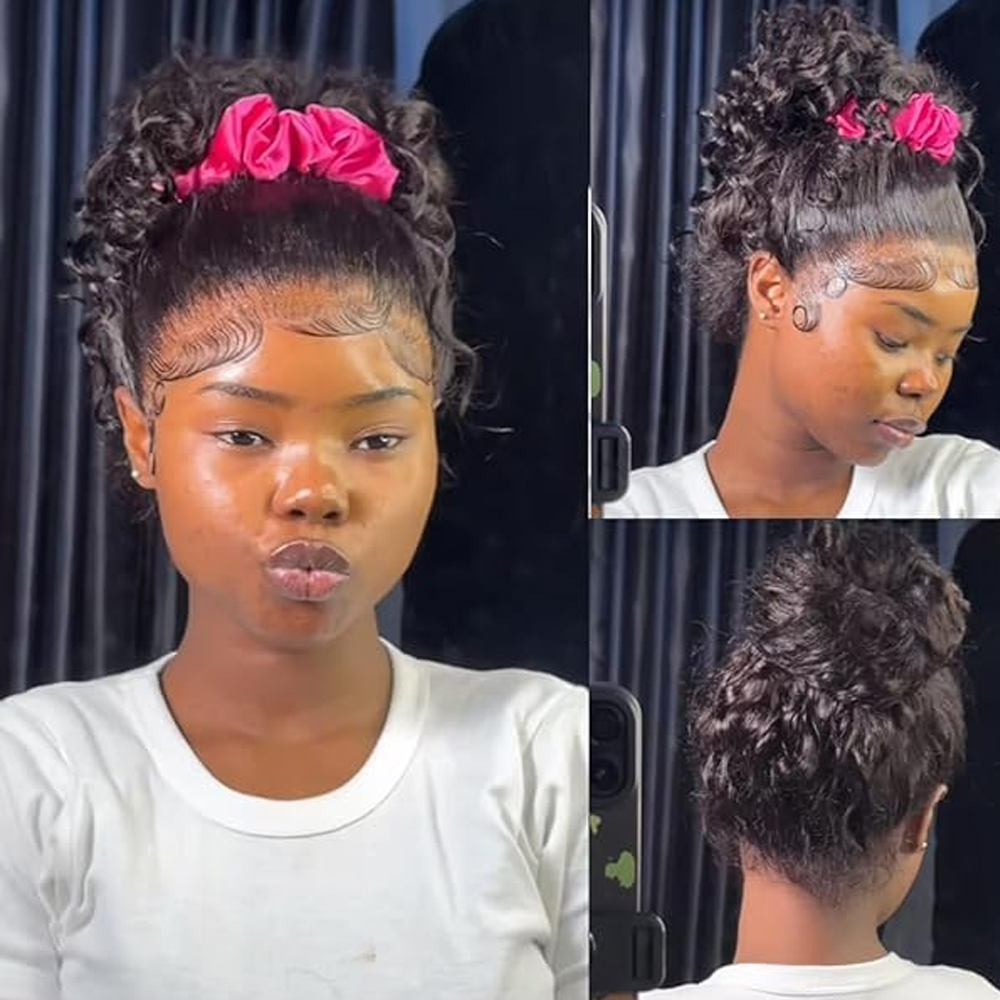 Invisi Strap 360 Lace Frontal Wigs Human Hair Preplucked 250% Density Deep Wave Glueless Human Hair Wig Pre Cut 360 Full Hd Lace Wigs