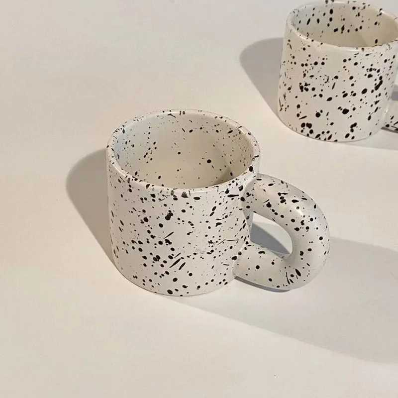 330ML Ceramic Mug Creative Nordic Handmade Cup Ring Handle Ceramic Mugs for Coffee Porcelain Mug Beer Cups Drinkware Y251125