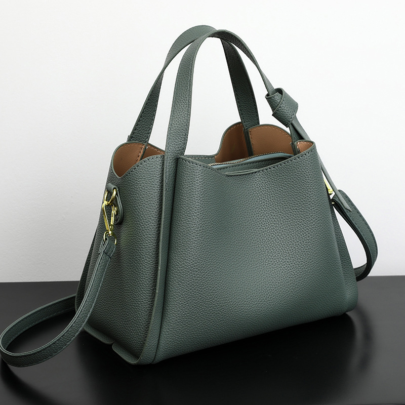 Luxury Soft Leather Women's Handbag - Stylish Tote, Crossbody & Shoulder Bag, Versatile Bucket Purse for Everyday Use (Trendy 2025)