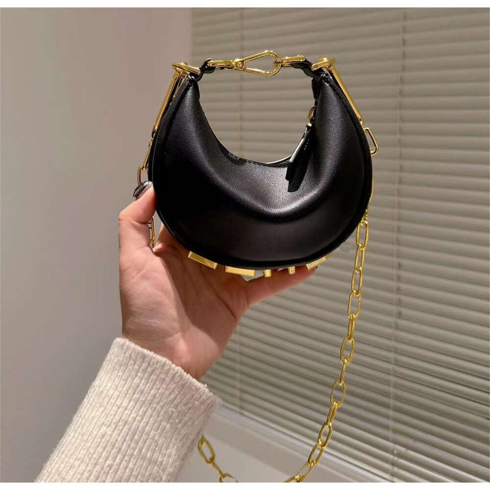 FF Bag 2025 Luxury Designer Fashion Bags Mini Underarm Bag Top Quality Crescent Bag Handbag Fashion Classic Trendy Women's Leather Retro High Quality Bag F4c