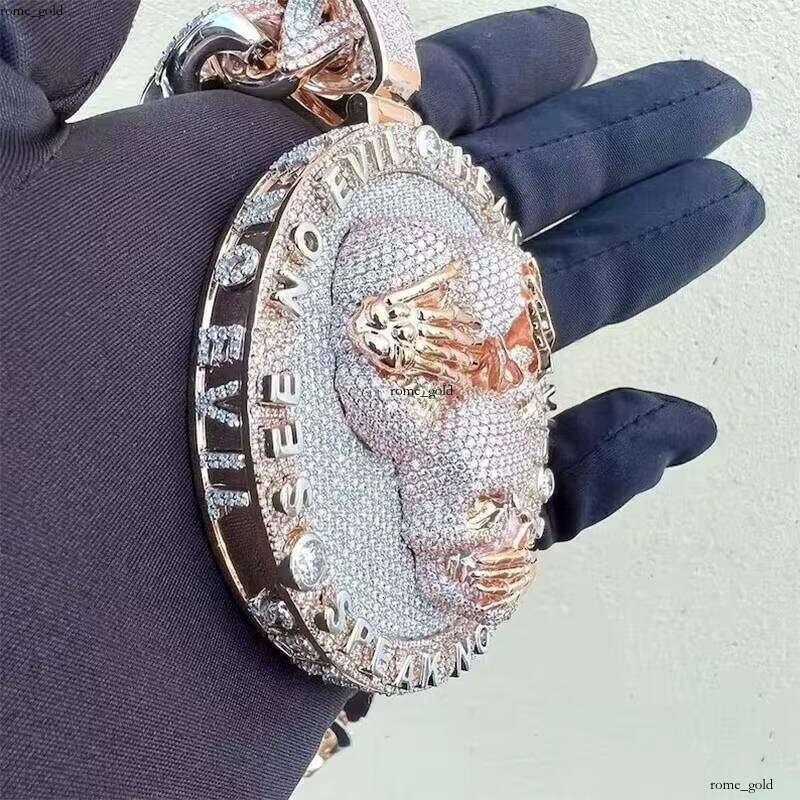 Custom Hip-Hop Jewelry VVS Moissanite Moissanite Name Logo Iced Out Pendant