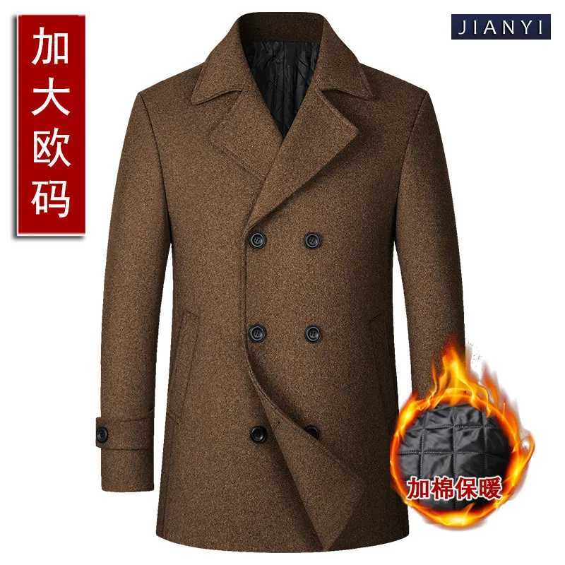 2025 Autumn-Winter Mens Woolen Coat Jacket Mens Thick Jacket Outdoor Large Size Mid-Length Coat European SizeT251125